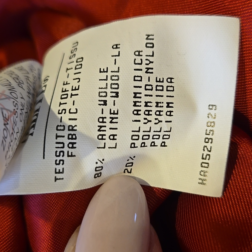 Moschino Cheap and Chic Vintage Red/Black Classic Wool Blend Jacket - Picture 10 of 10